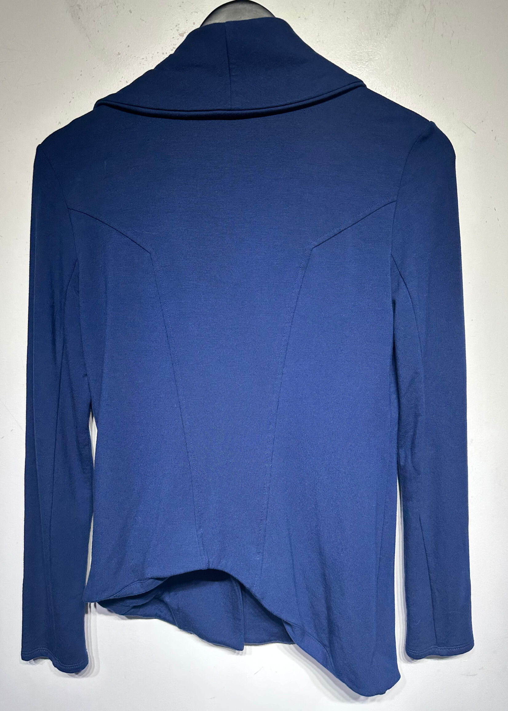 Helmut Lang Blue Asymmetrical Rayon Jacket M