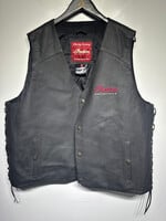 Indian Motorcycles Black Leather Vest 3X