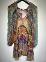 Zimmerman Multicolor Floral Tier Sheer Dress XS/S