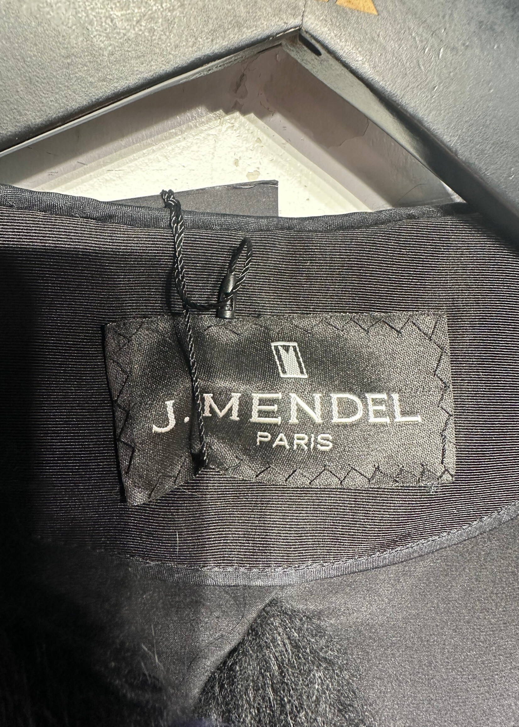 J Mendel Blue Black Fox Fur Vest S