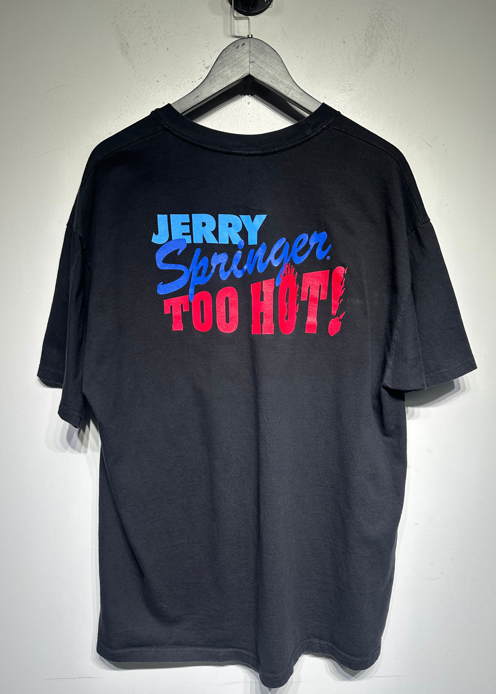 Jerry Springer Too Hot Vintage Black Tee XL
