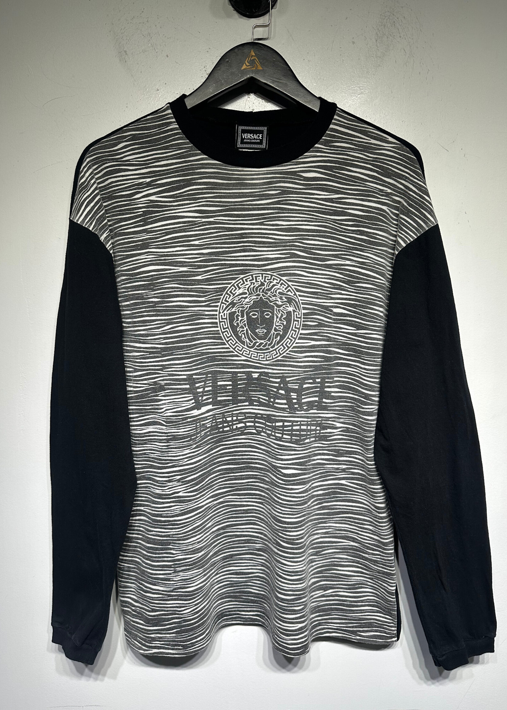 Versace Jeans Couture 90s Grey Logo LS XXL