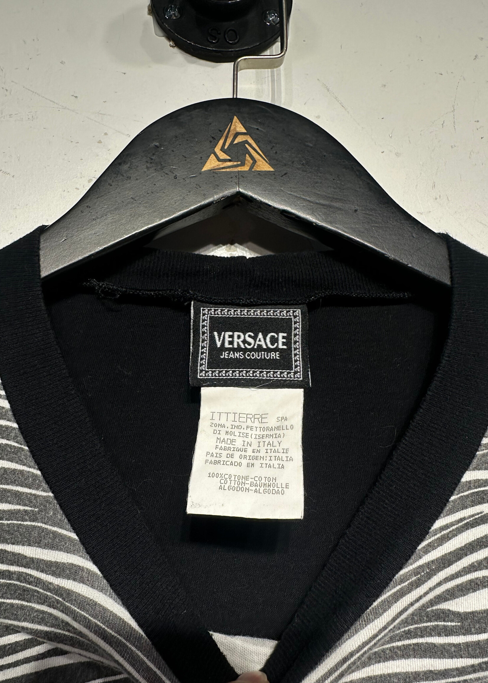 Versace Jeans Couture 90s Grey Logo LS XXL