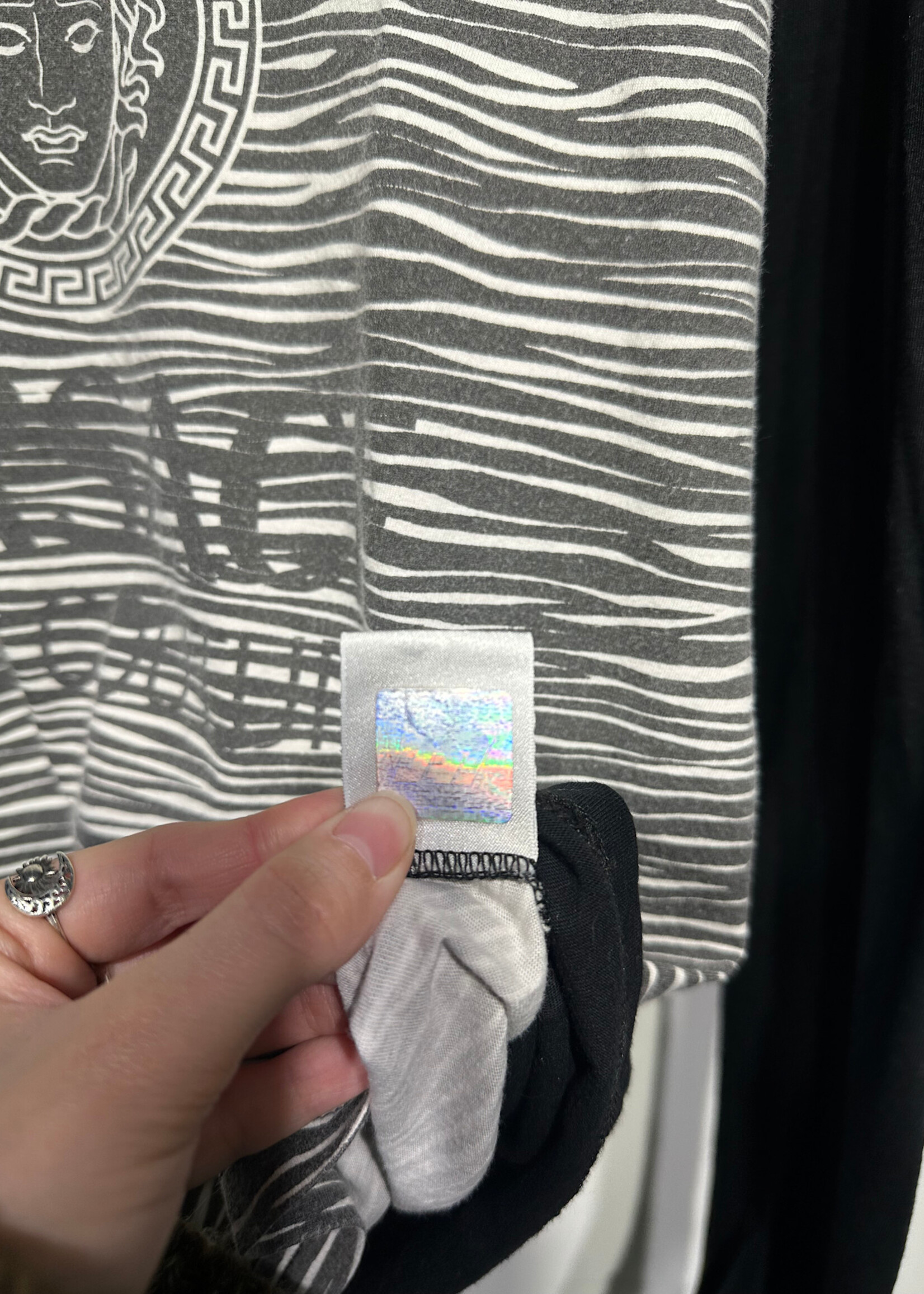 Versace Jeans Couture 90s Grey Logo LS XXL