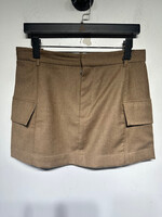 AG Em Rata Beige Wool Cargo Skirt 30