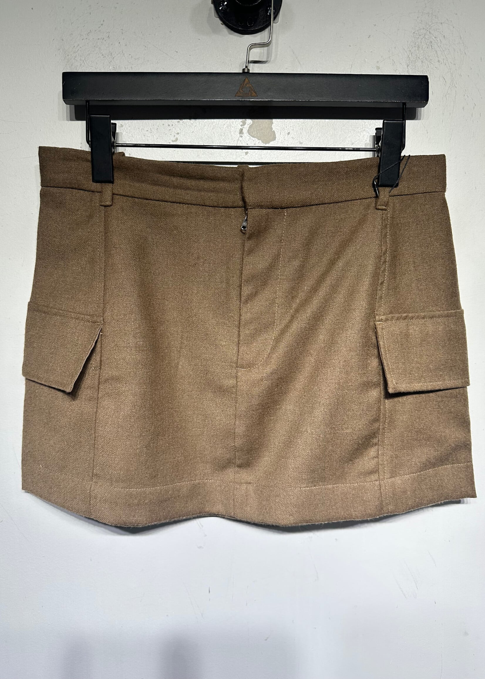 AG Em Rata Beige Wool Cargo Skirt 30