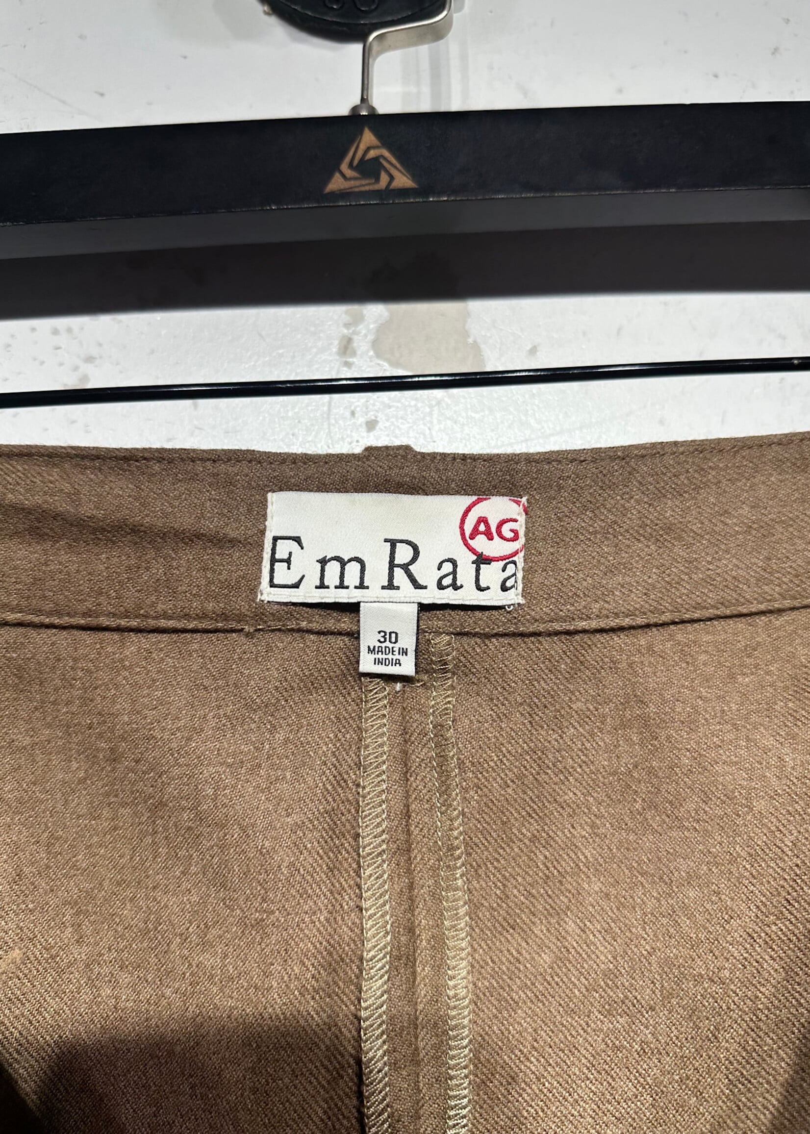 AG Em Rata Beige Wool Cargo Skirt 30