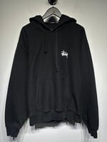 Stussy Logo Script Black Hoodie XL