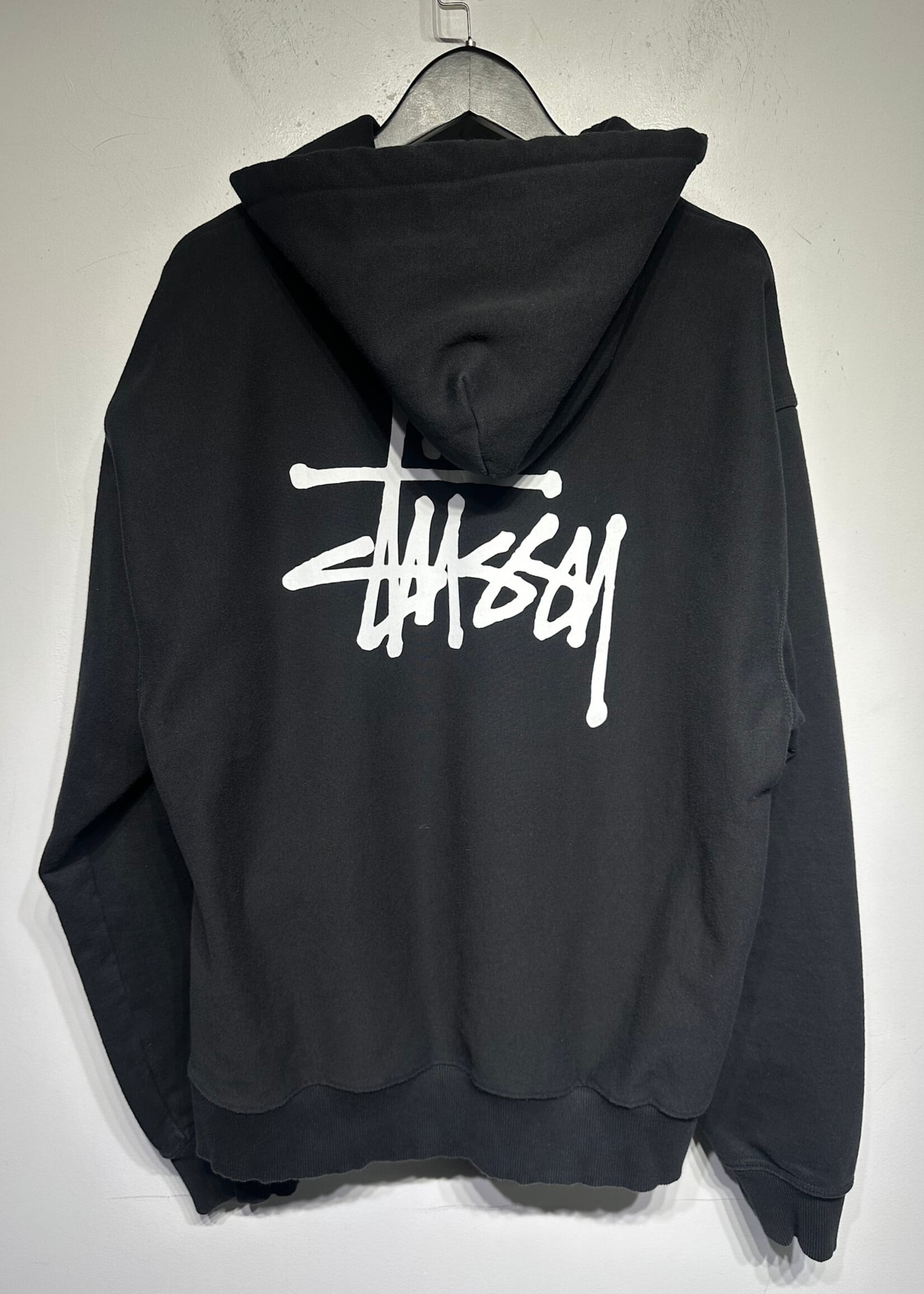 Stussy Logo Script Black Hoodie XL