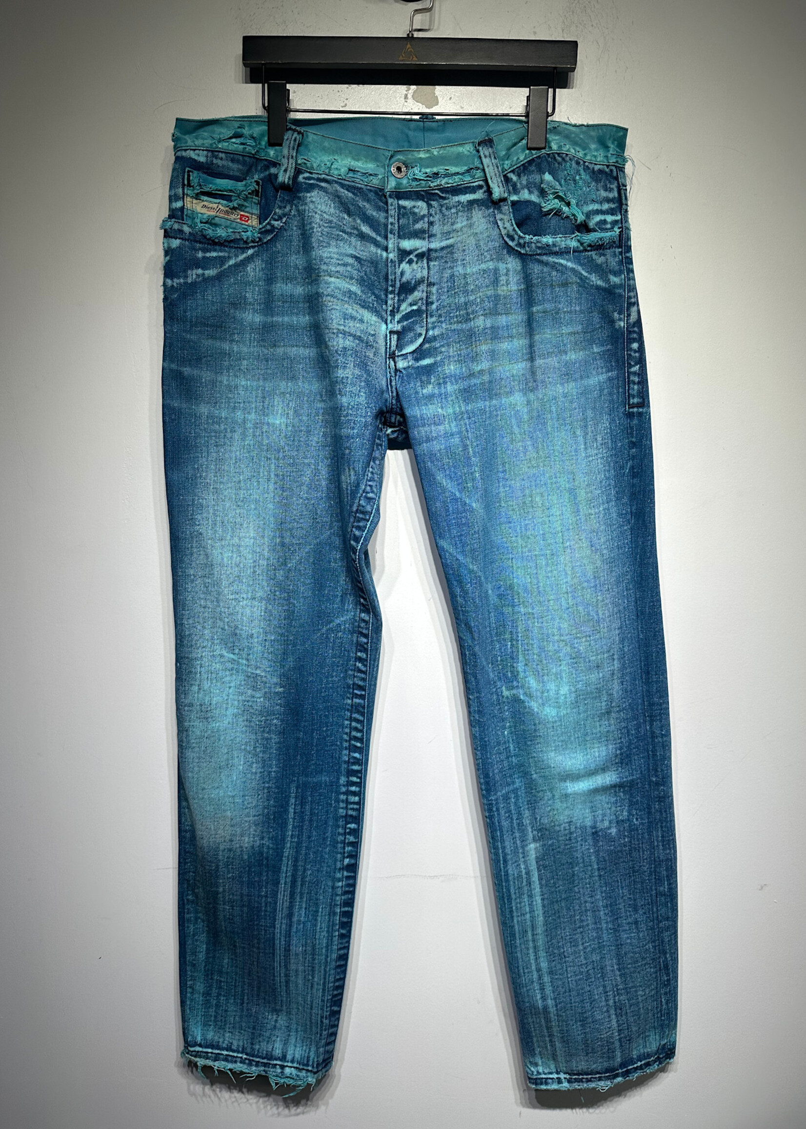 Diesel Turquoise Wash Whiskered Jeans Masc 38