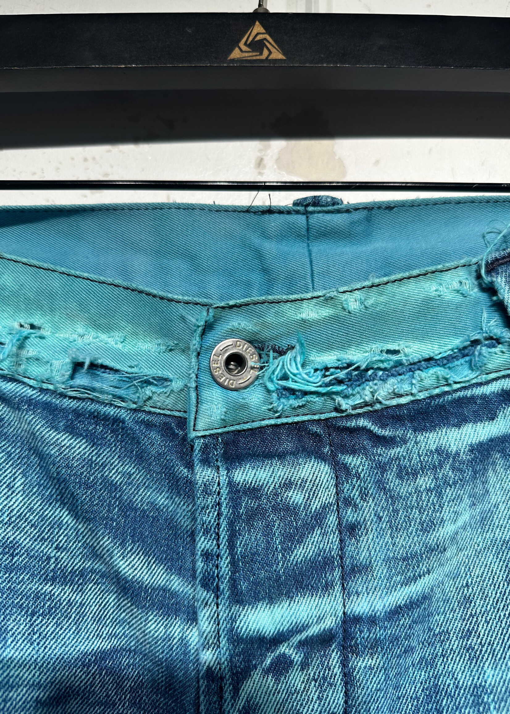 Diesel Turquoise Wash Whiskered Jeans Masc 38