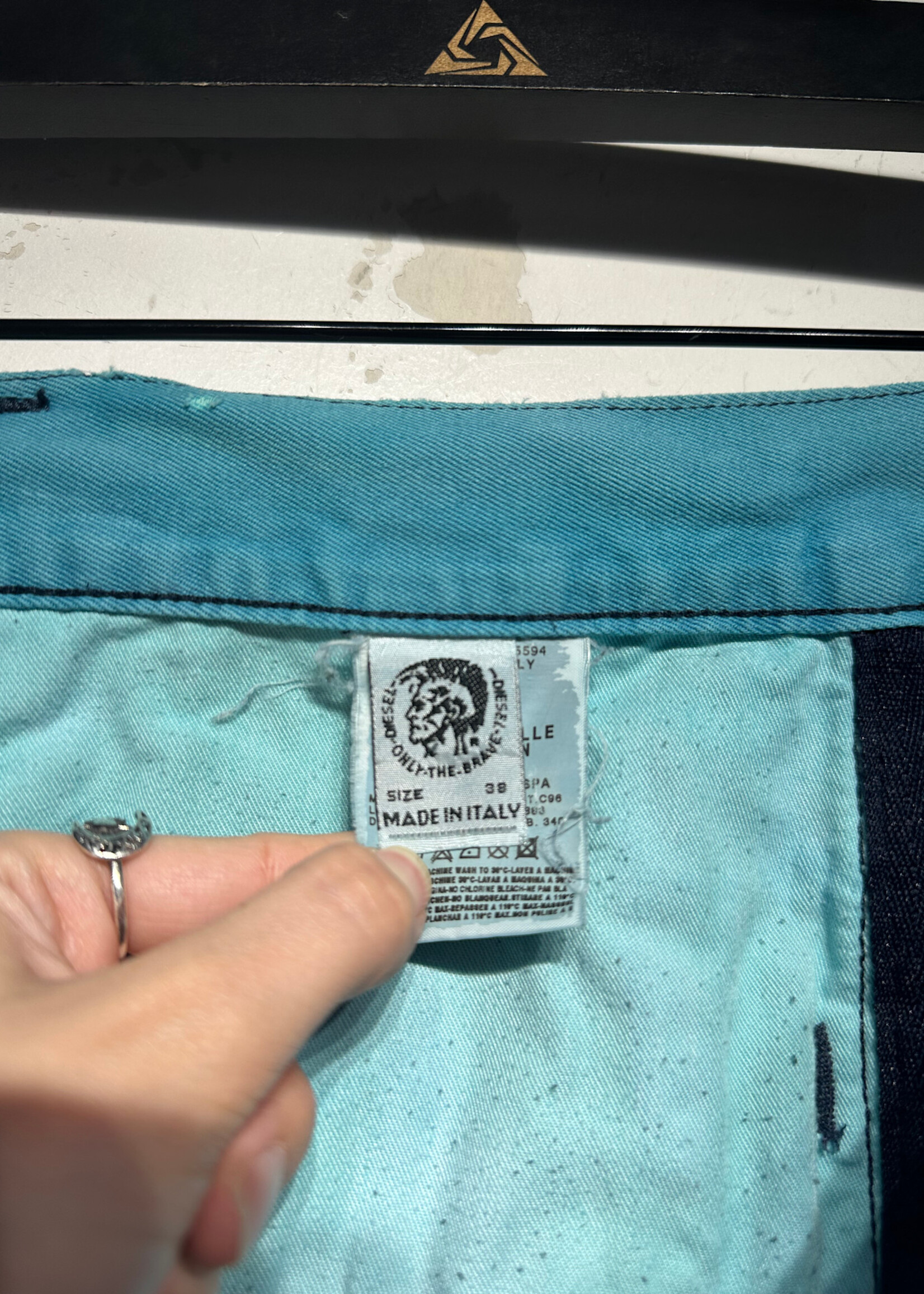 Diesel Turquoise Wash Whiskered Jeans Masc 38