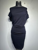 Brunello Cucinelli Navy Blue Ruched Dress XS/S