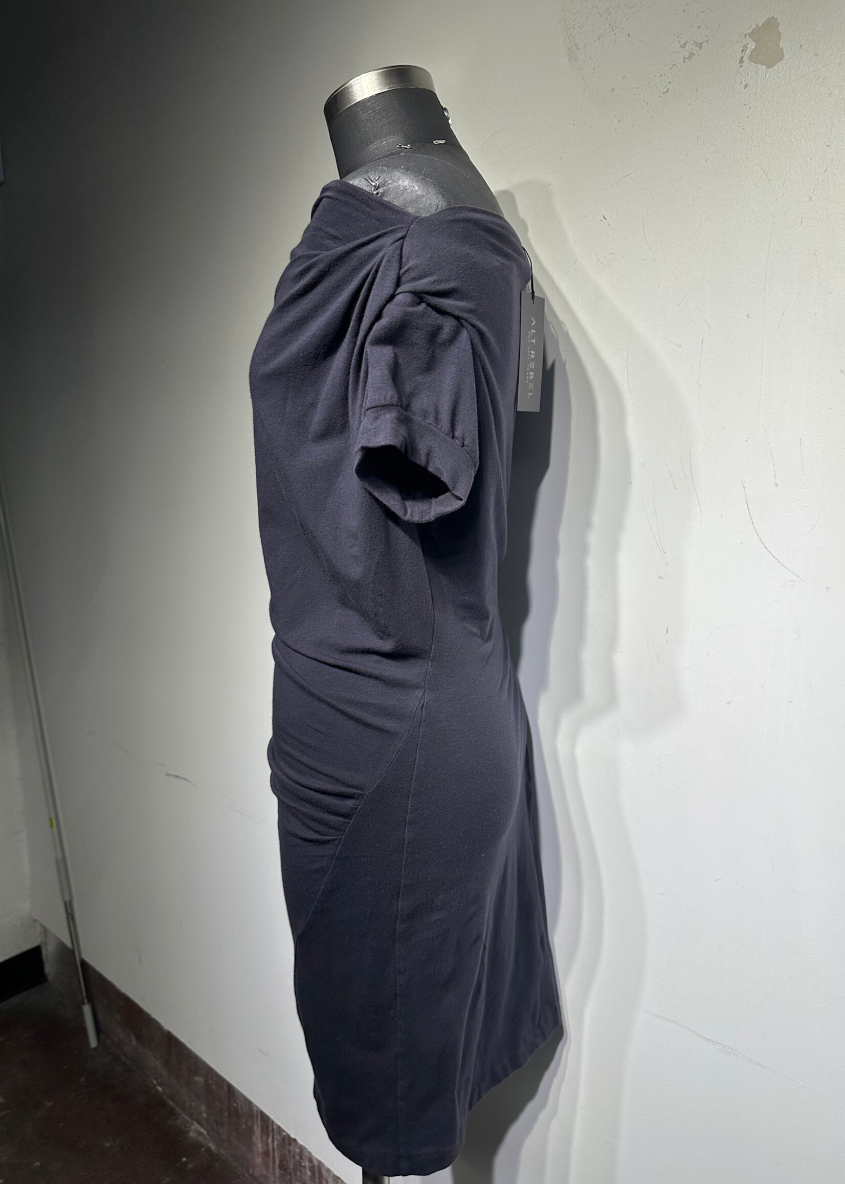 Brunello Cucinelli Navy Blue Ruched Dress XS/S