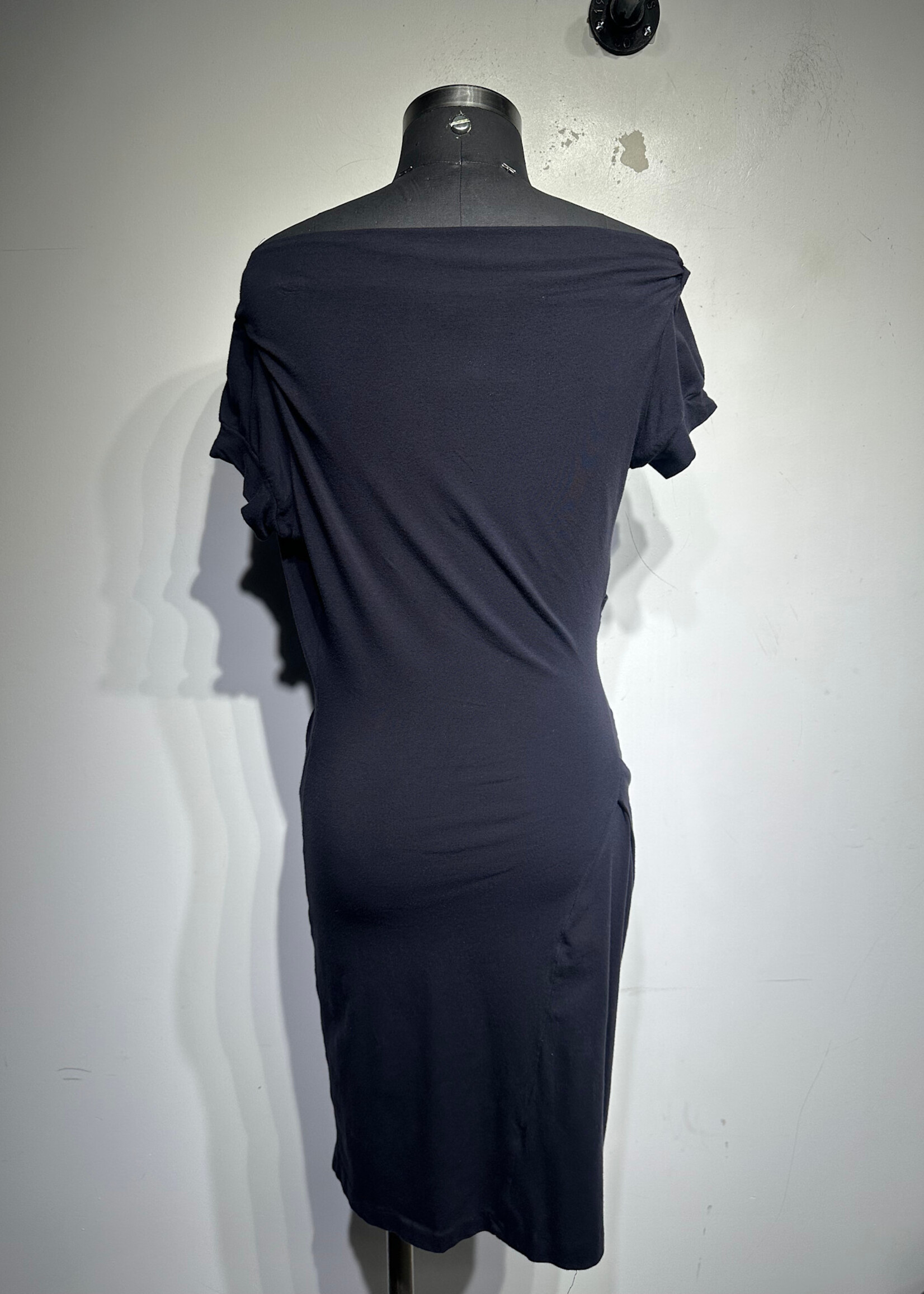Brunello Cucinelli Navy Blue Ruched Dress XS/S