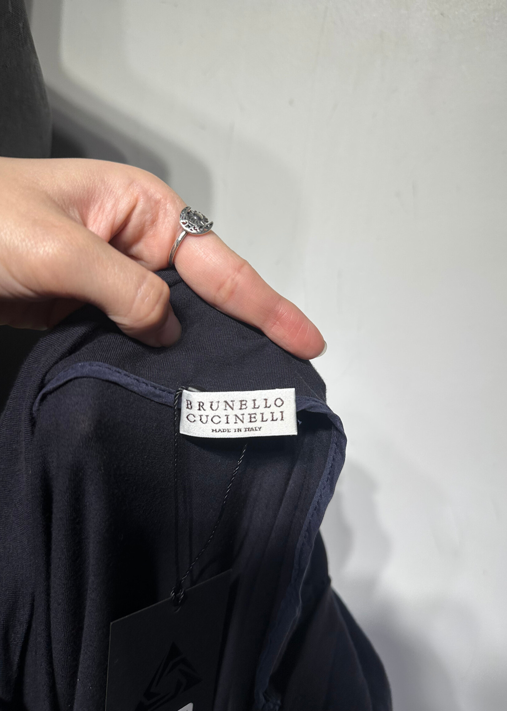 Brunello Cucinelli Navy Blue Ruched Dress XS/S