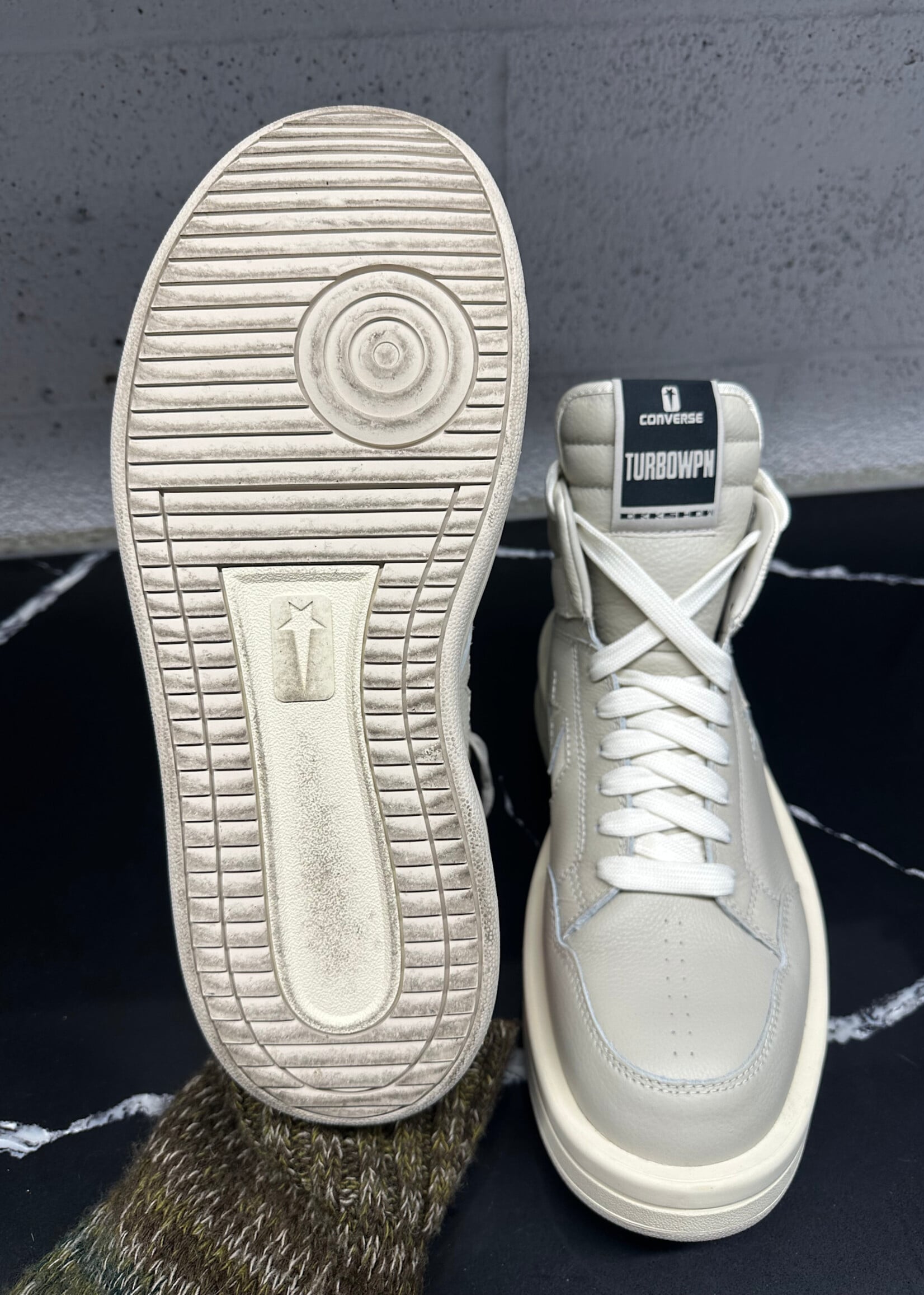 Rick Owens x Converse White Grey Sneakers Masc 12