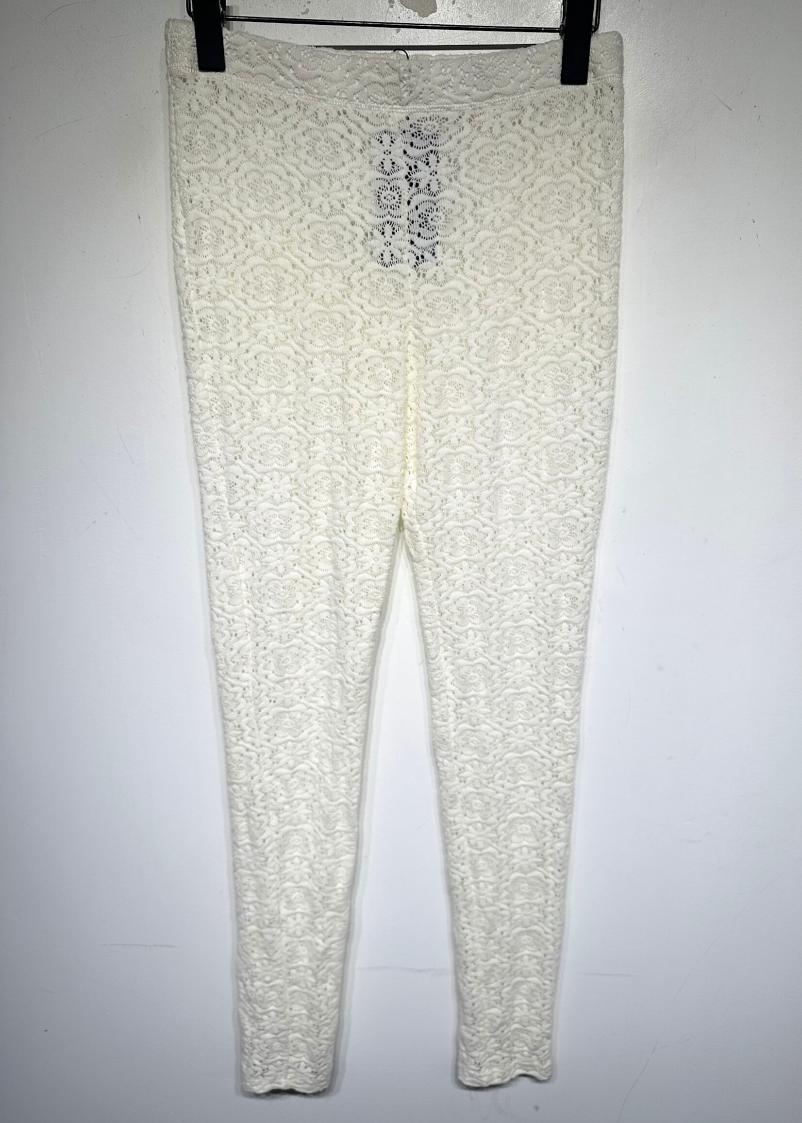 Ana Sui White Knit Leggings M/L