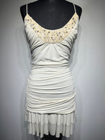 BCBG Maxazria White Sequin Dress Fem M