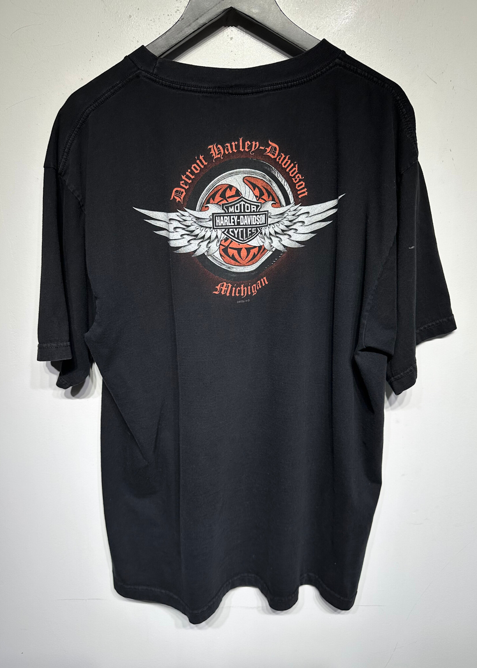 Harley Davidson Detroit Michigan Black Tee Masc XXL