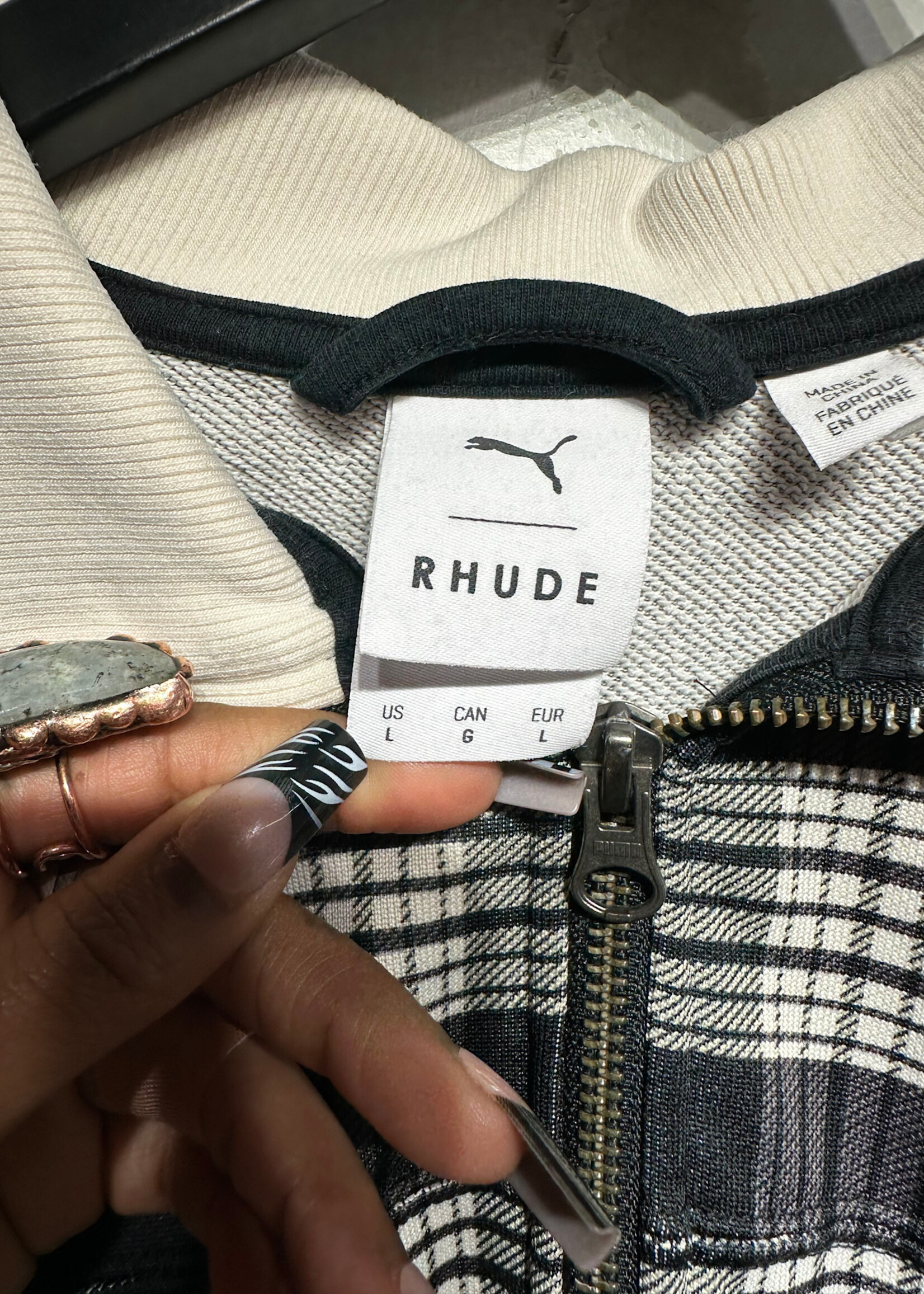 Rhude x Puma Grid Print Jacket L