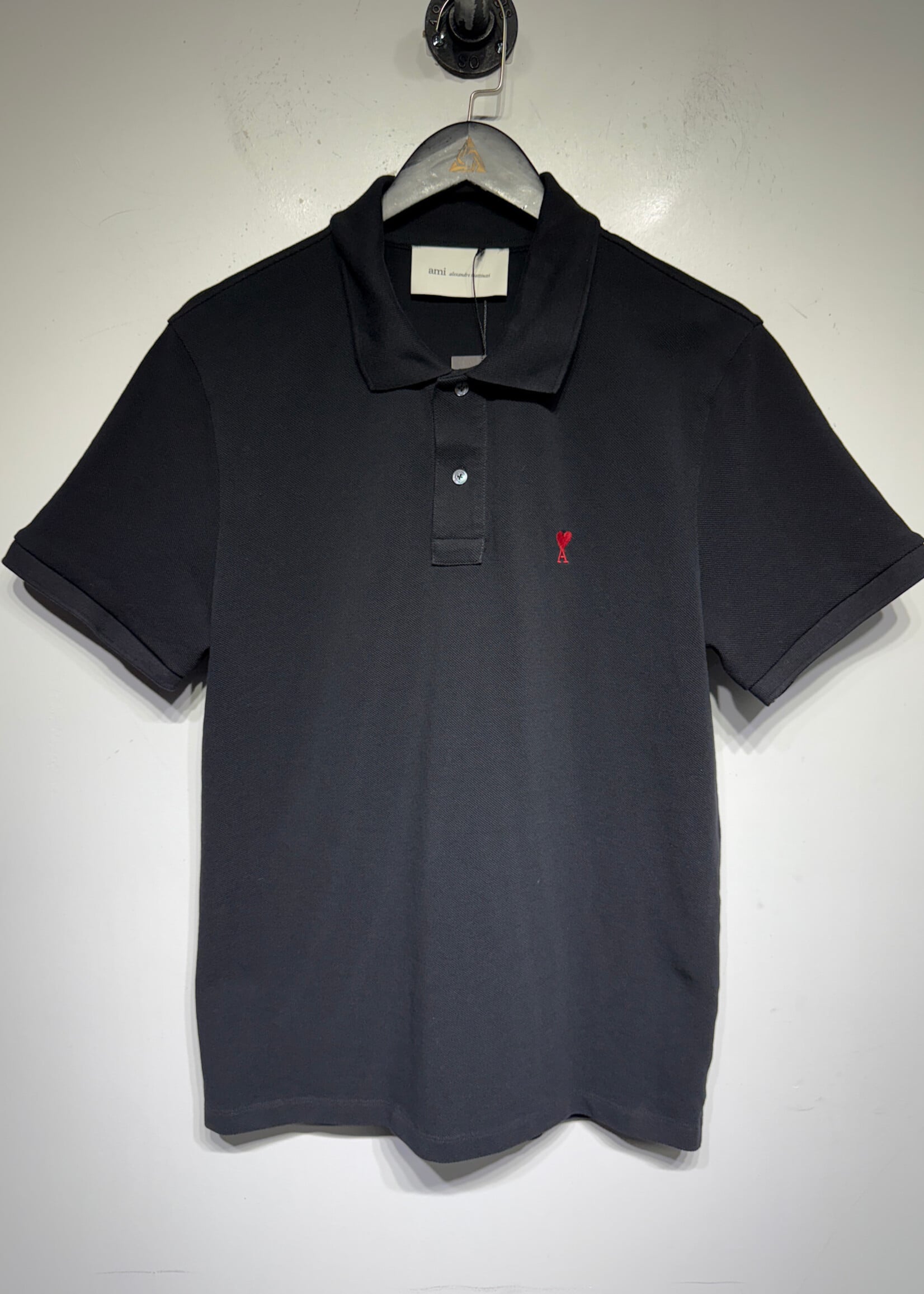 Ami Paris Black Logo Polo L