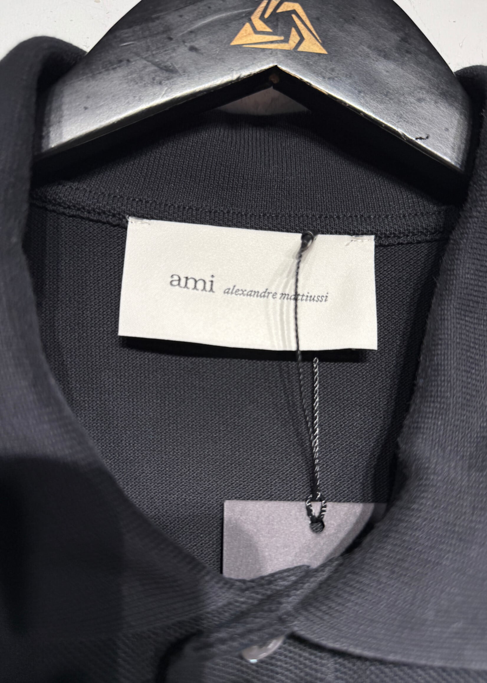 Ami Paris Black Logo Polo L