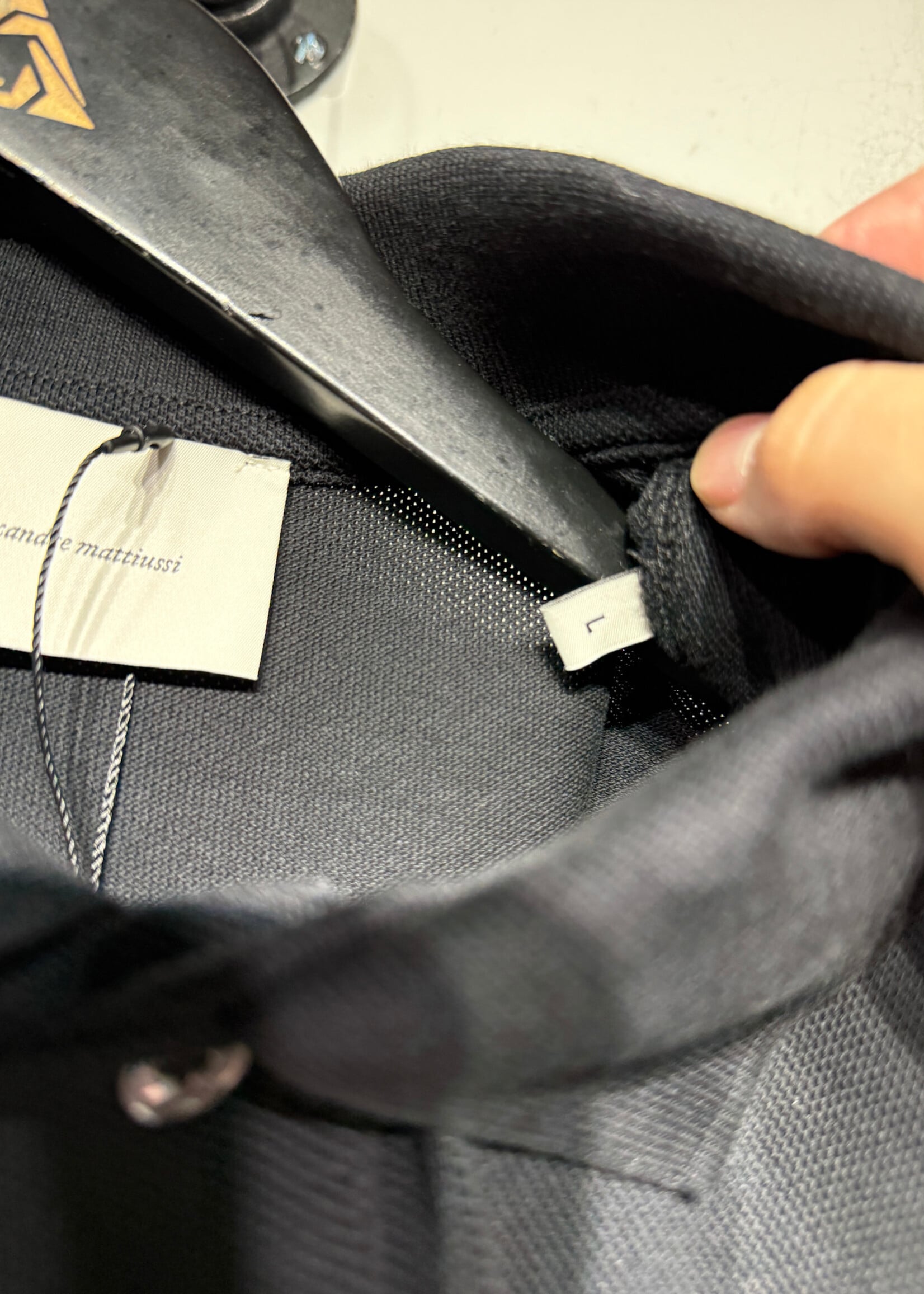 Ami Paris Black Logo Polo L