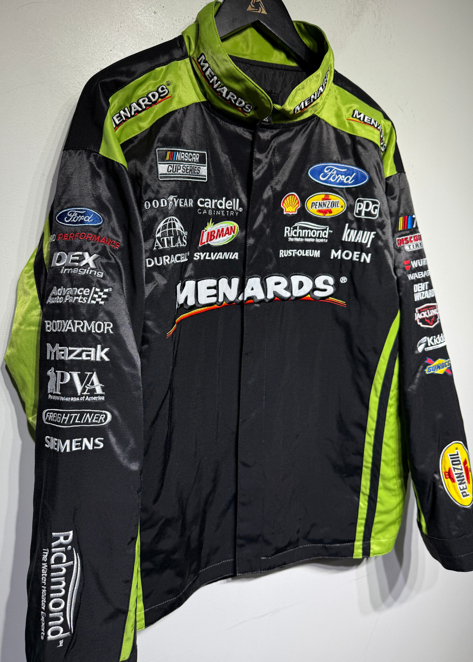 Team Penske Black/Green Menards Nascar Jacket L