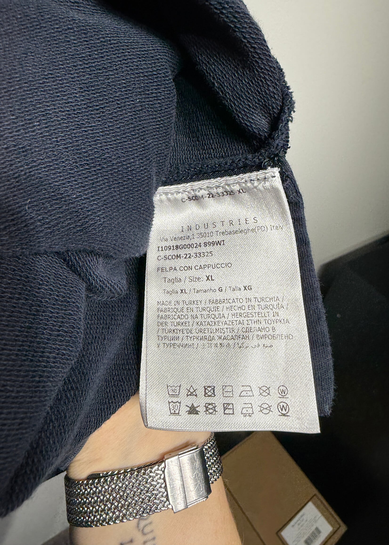 Moncler Navy Logo Hoodie Masc XL
