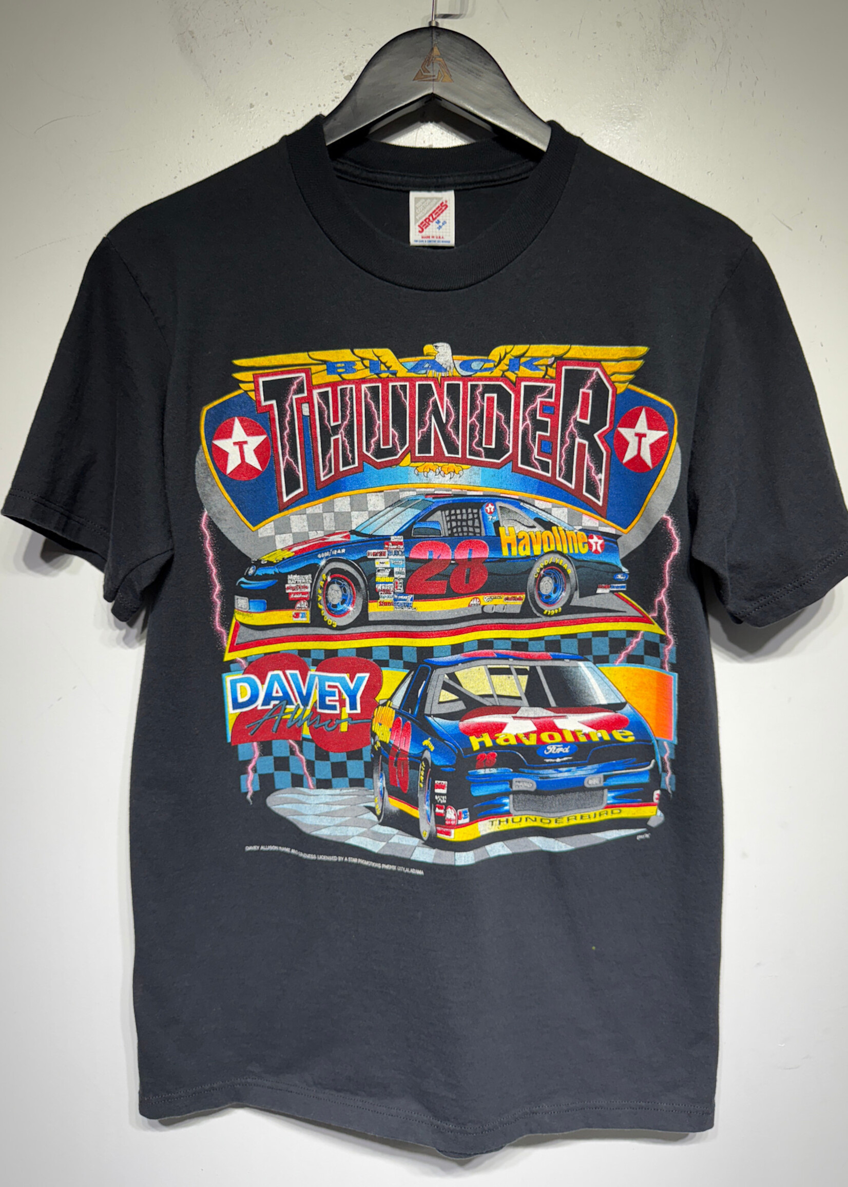 Black Thunder Vintage Nascar Graphic Tee Masc M