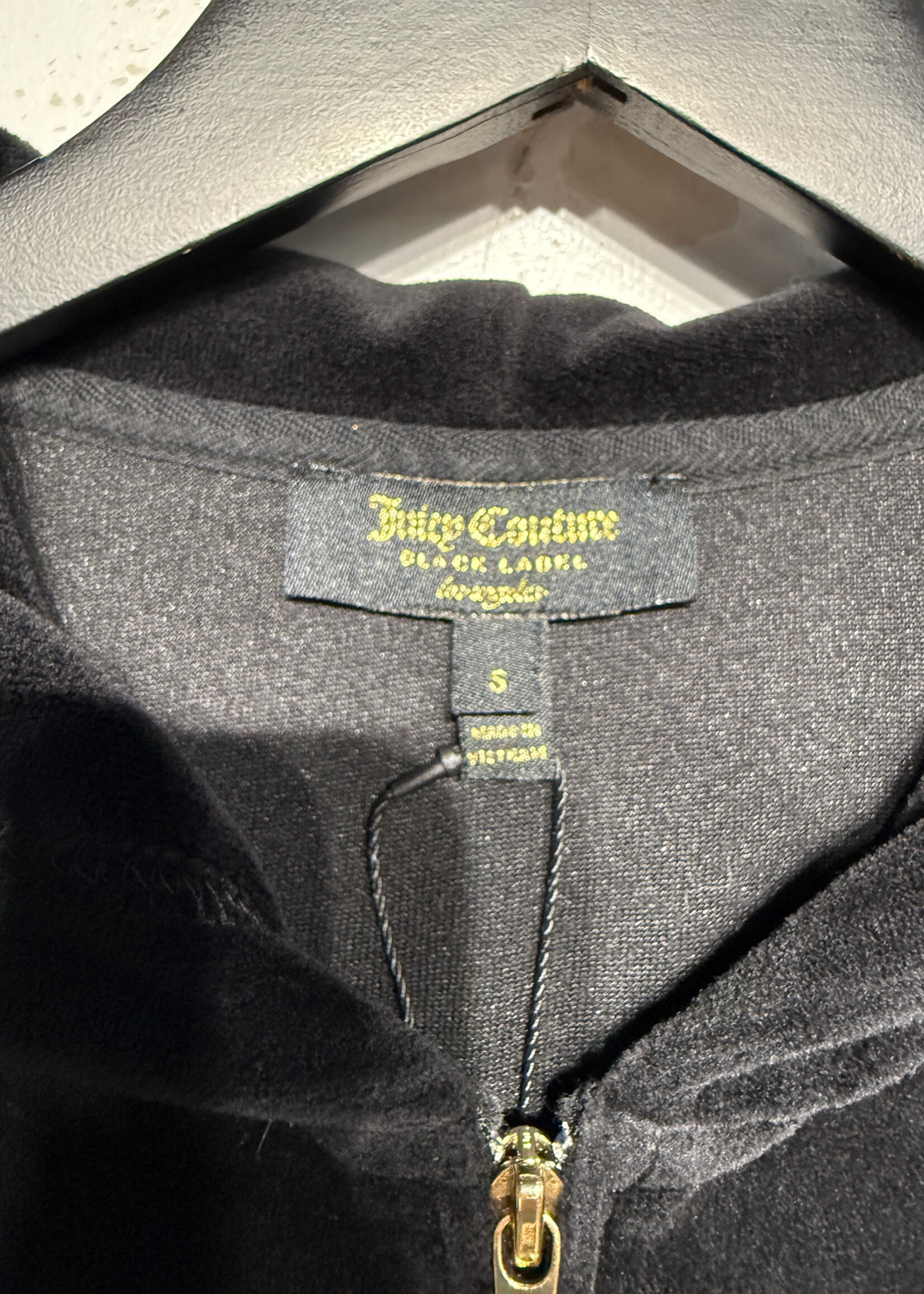 Juicy Quilted Velour Z/U Black Jacket S