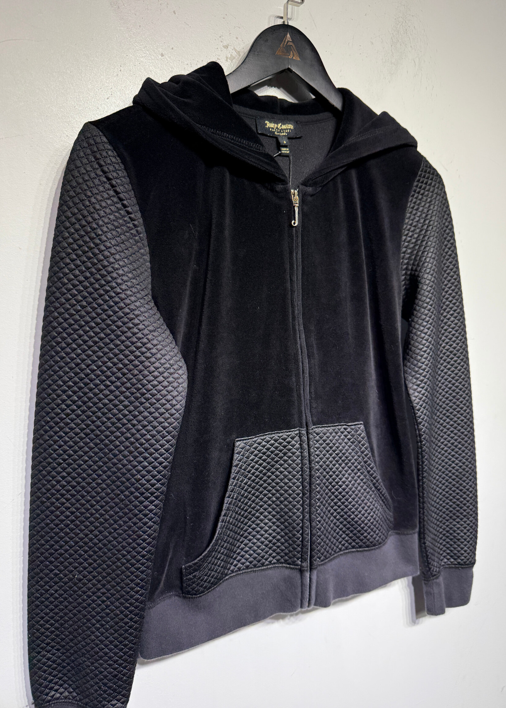 Juicy Quilted Velour Z/U Black Jacket S