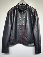 True Religion NWT Black Faux Leather Café Racer M