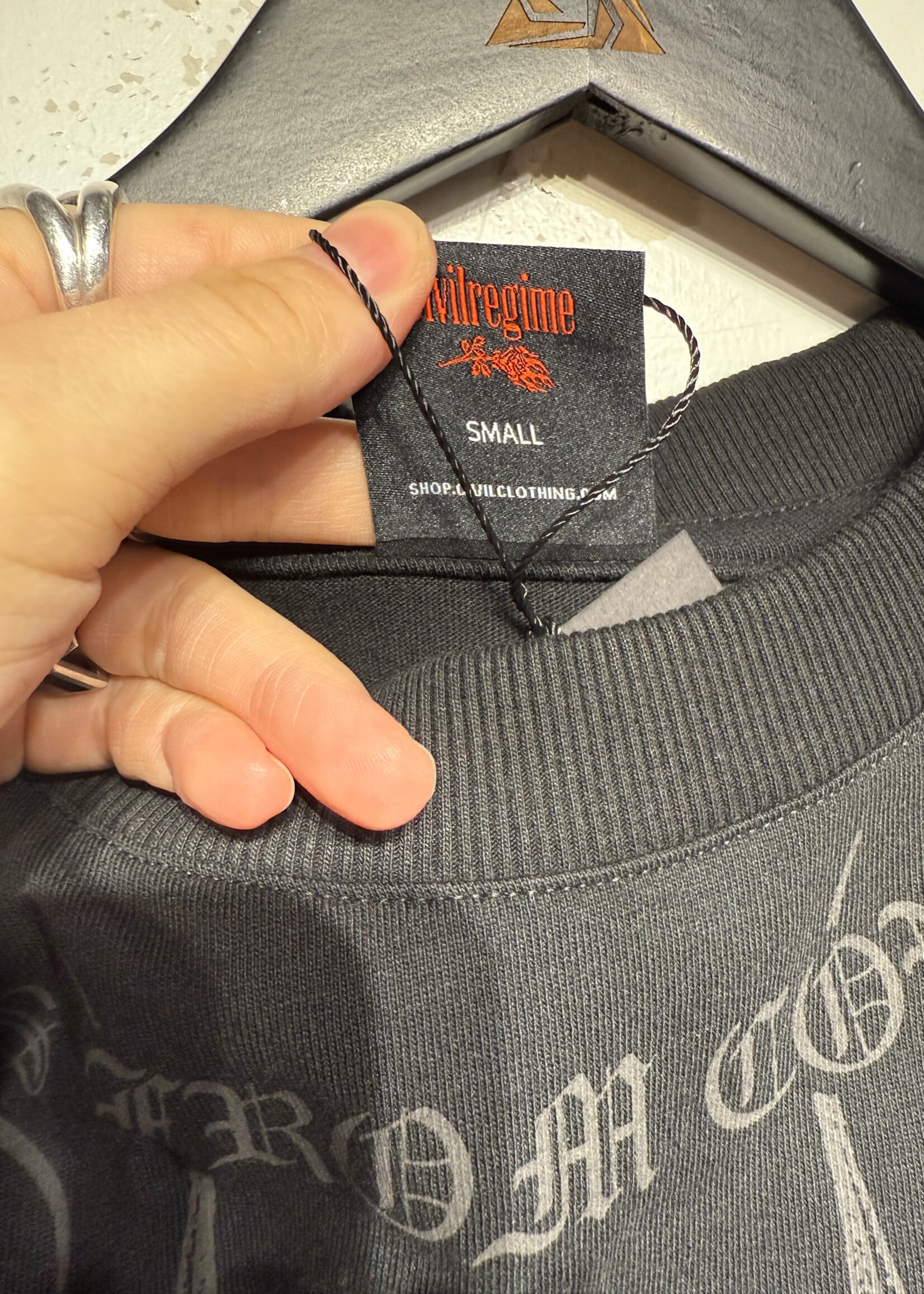 Civil Regime NWT Black/White Bleach Aop Tee S