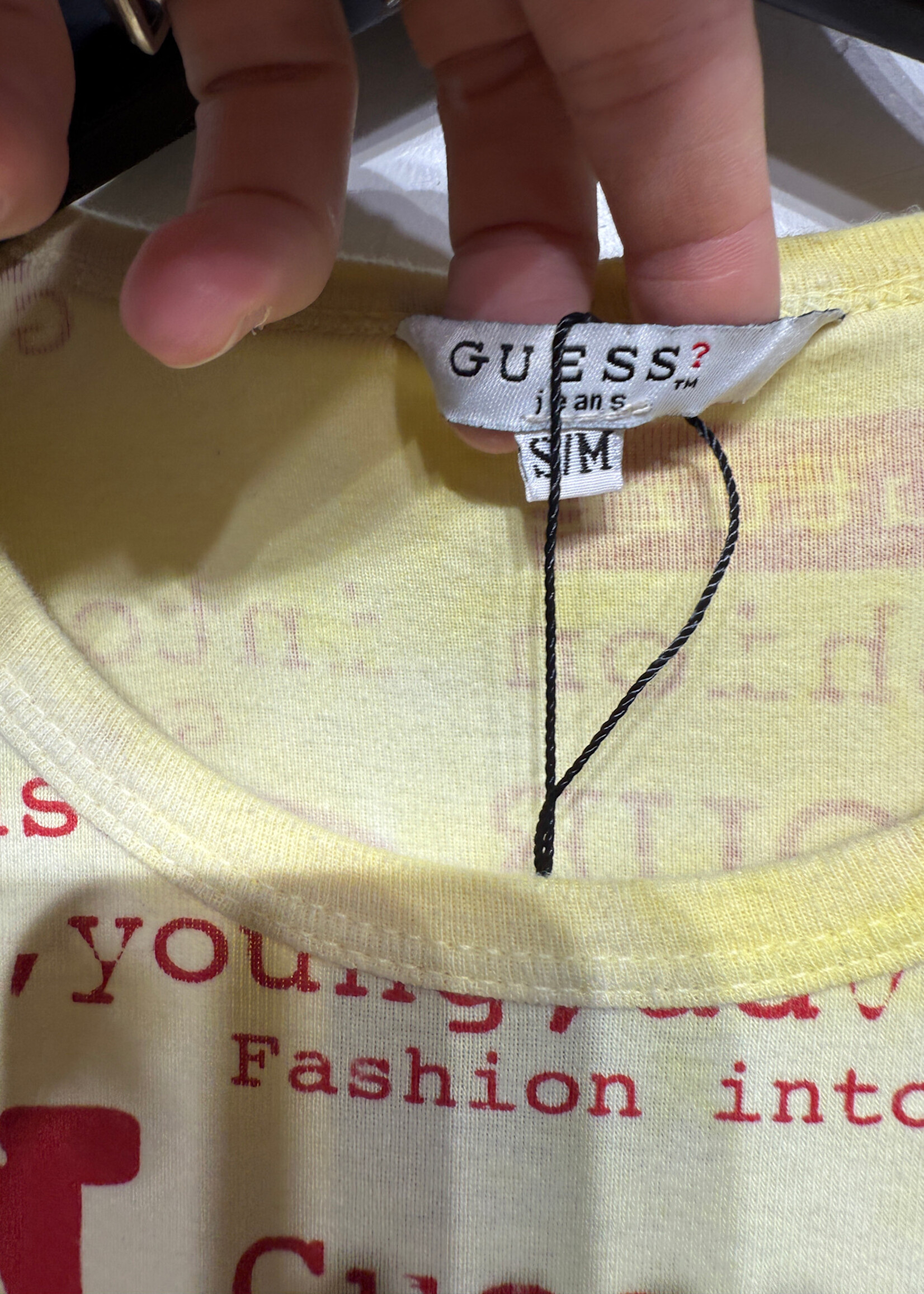 Guess Jeans Sexy Young Printed Text LS S/M