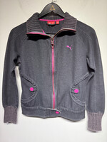 Puma Washed Black High Neck Jacket Fem M