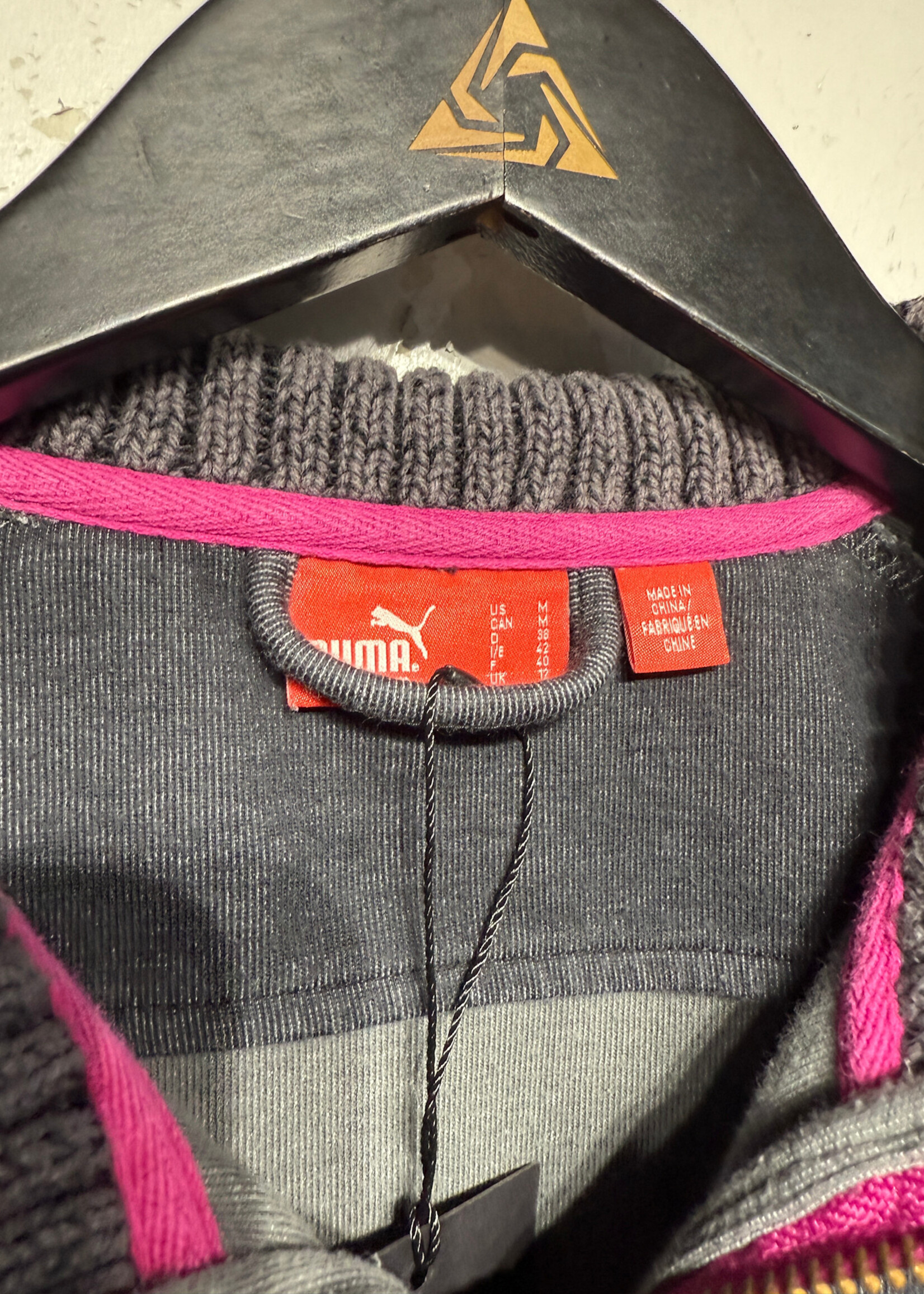 Puma Washed Black High Neck Jacket Fem M