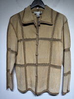 SMH Boutique Tan Suede/Knit BU Jacket Fem S