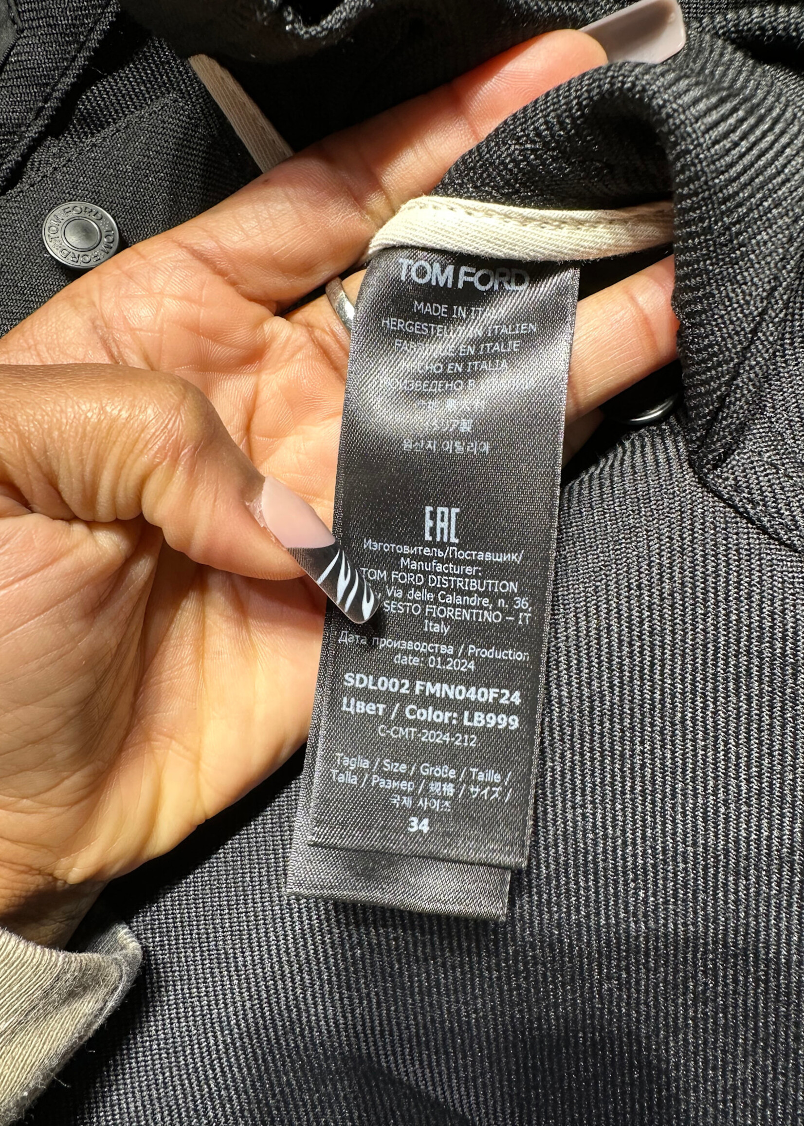 Tom Ford Black Pleated Pants Masc 34