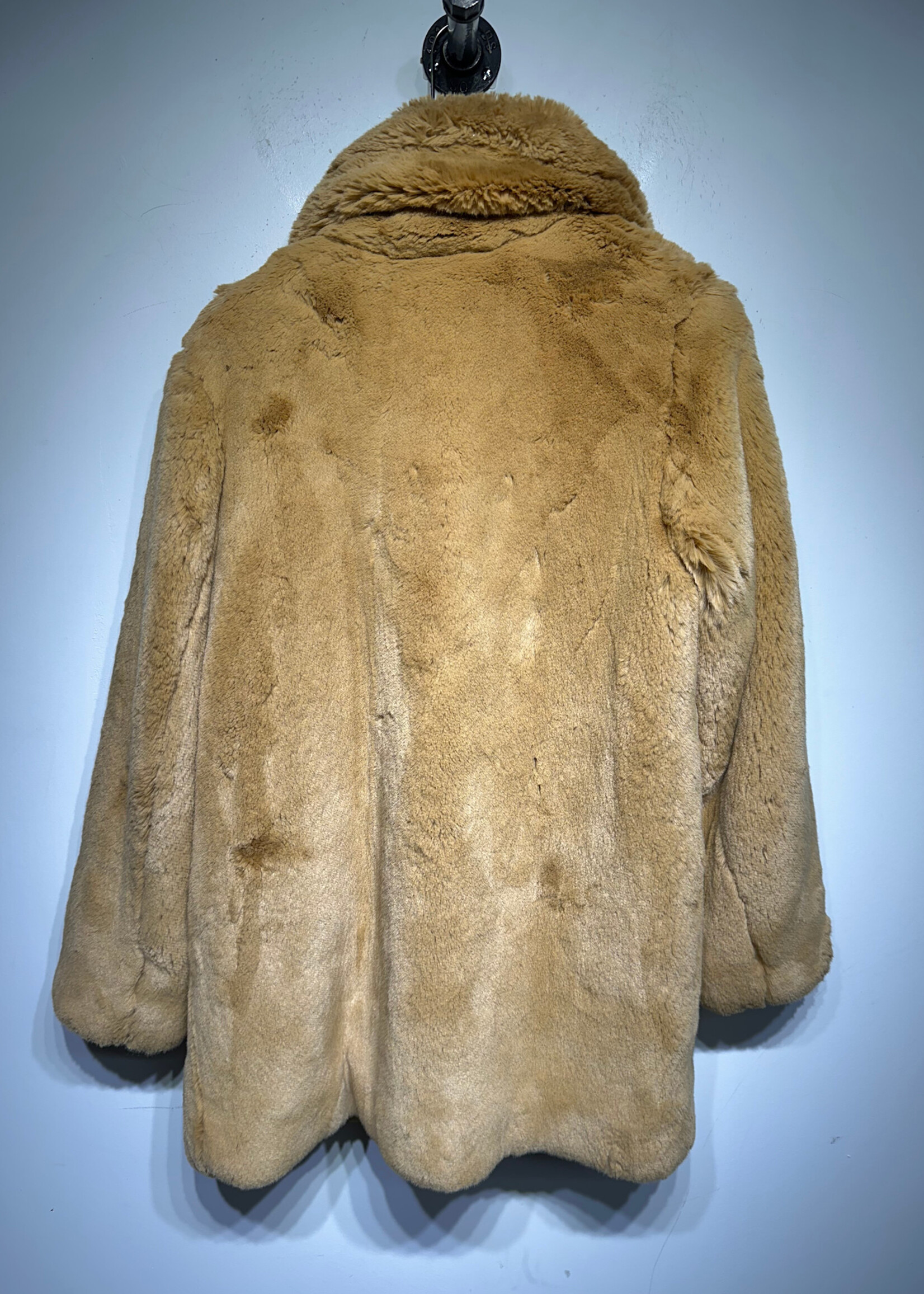 Wilfred Brown Faux Fur Midi Jacket S Fem