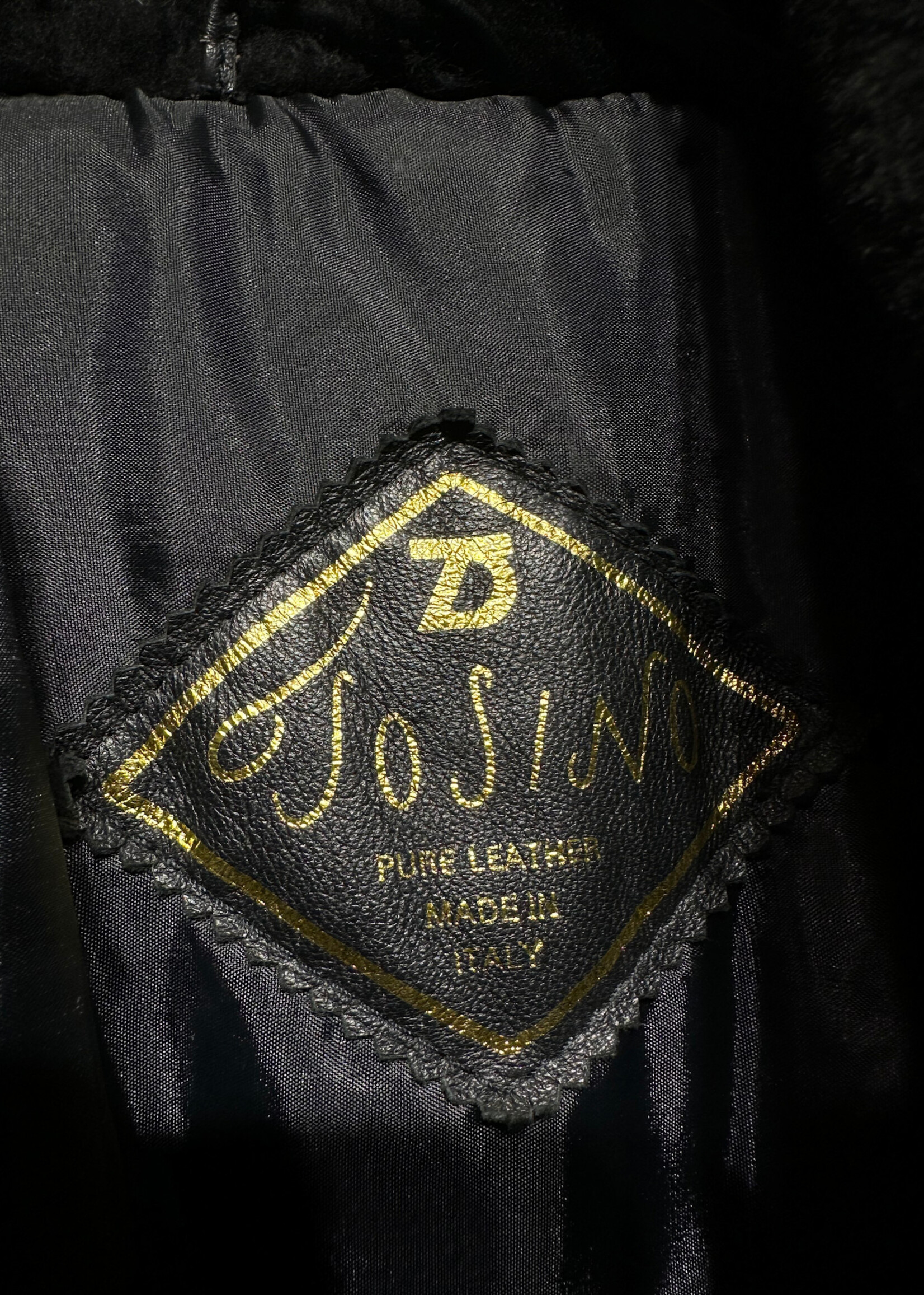 Sosino Vintage Fuzzy Collar Leather Jacket M