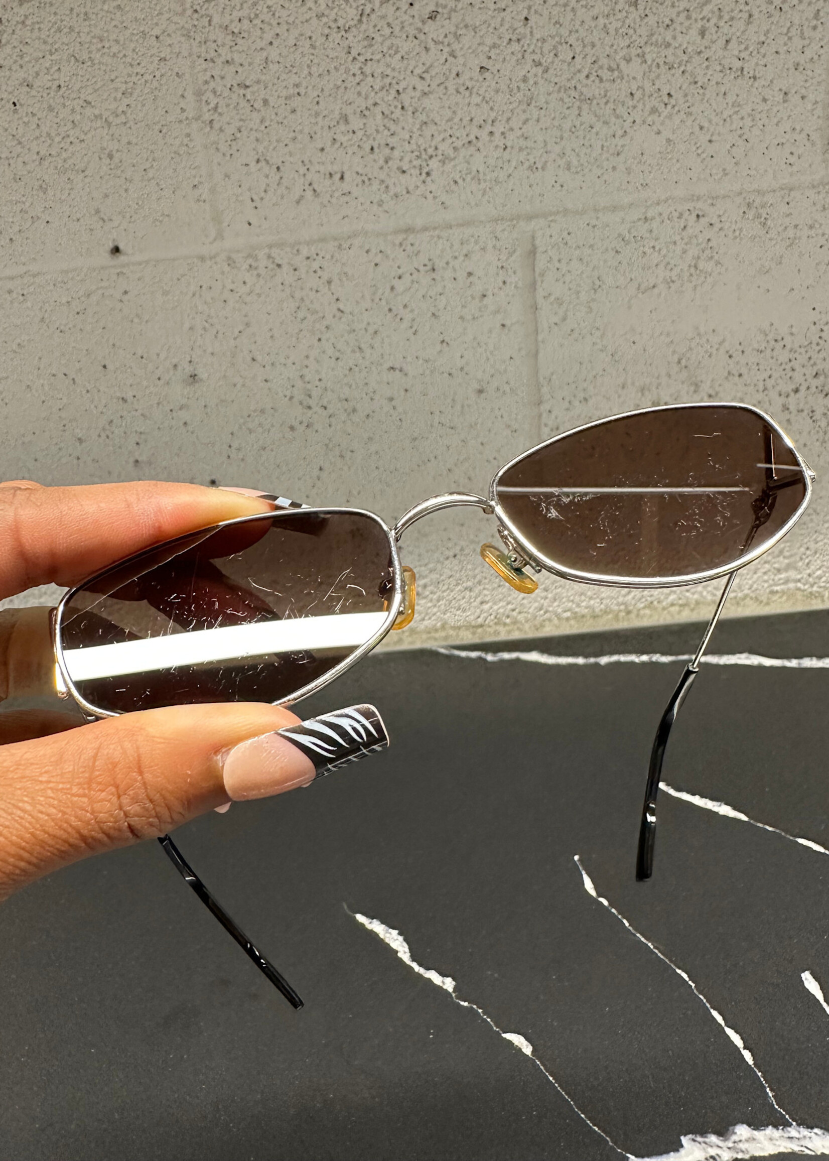 Gentle Monster BrownLens Wire Glasses W CASE AS IS