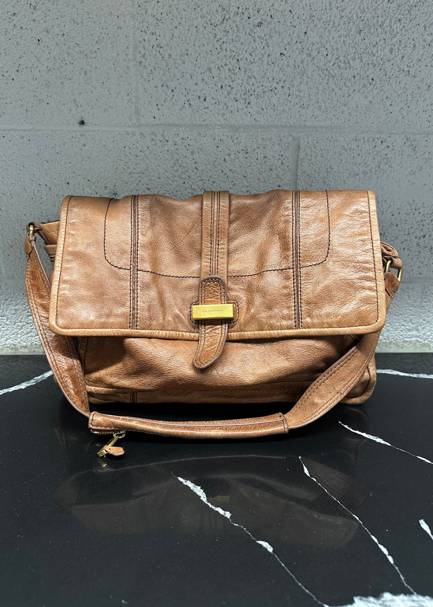 Juicy Couture NWT Brown Leather Satchel