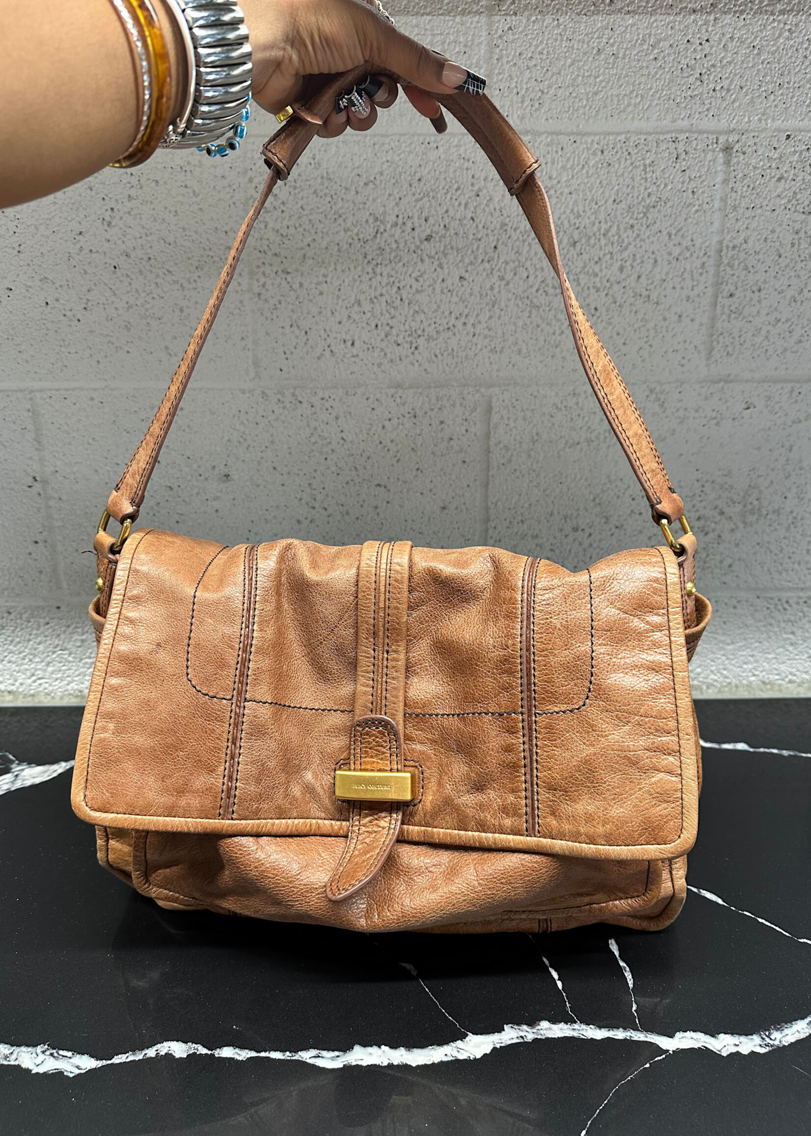 Juicy Couture NWT Brown Leather Satchel