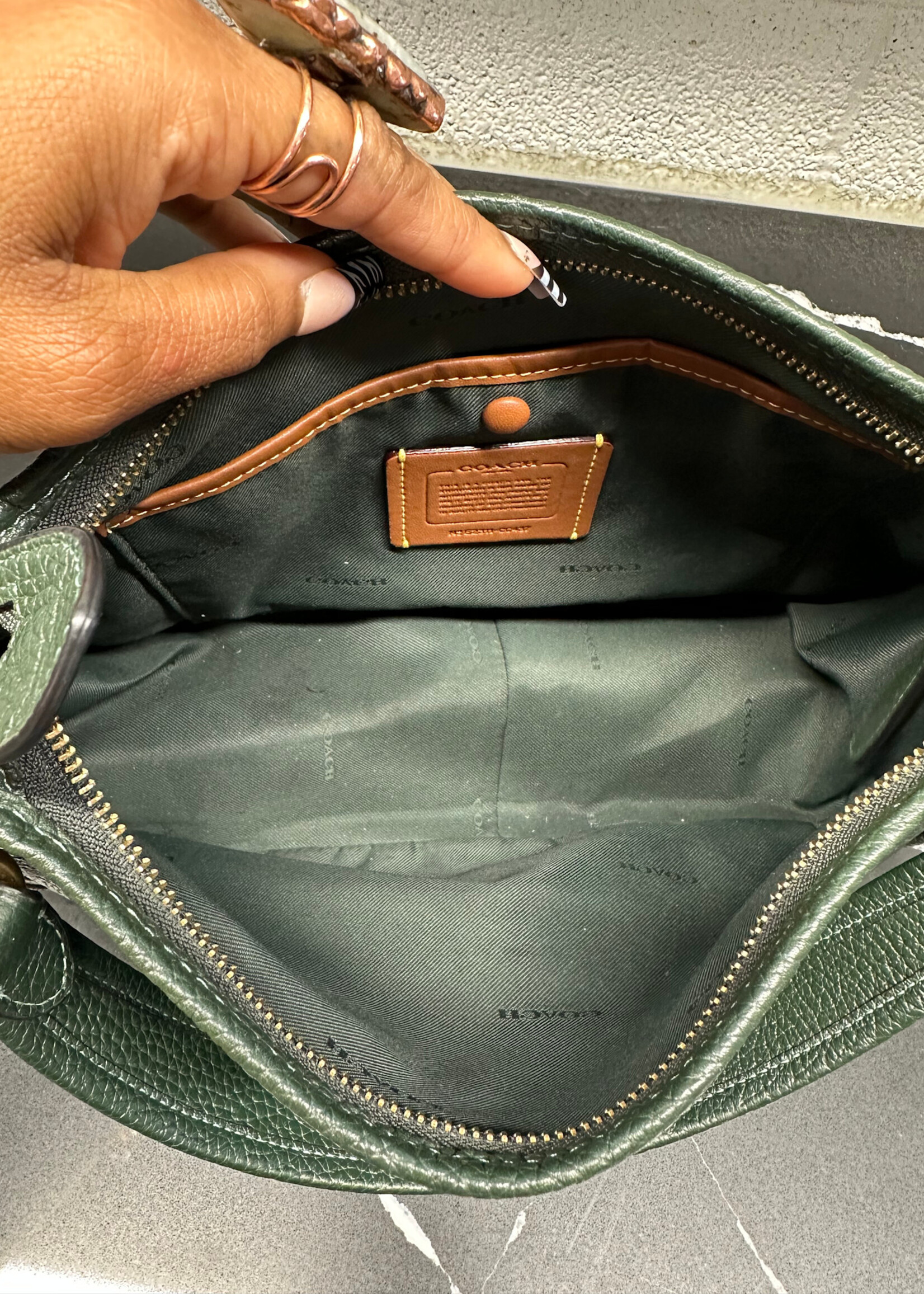Coach Dark Green 'Cary' Handbag