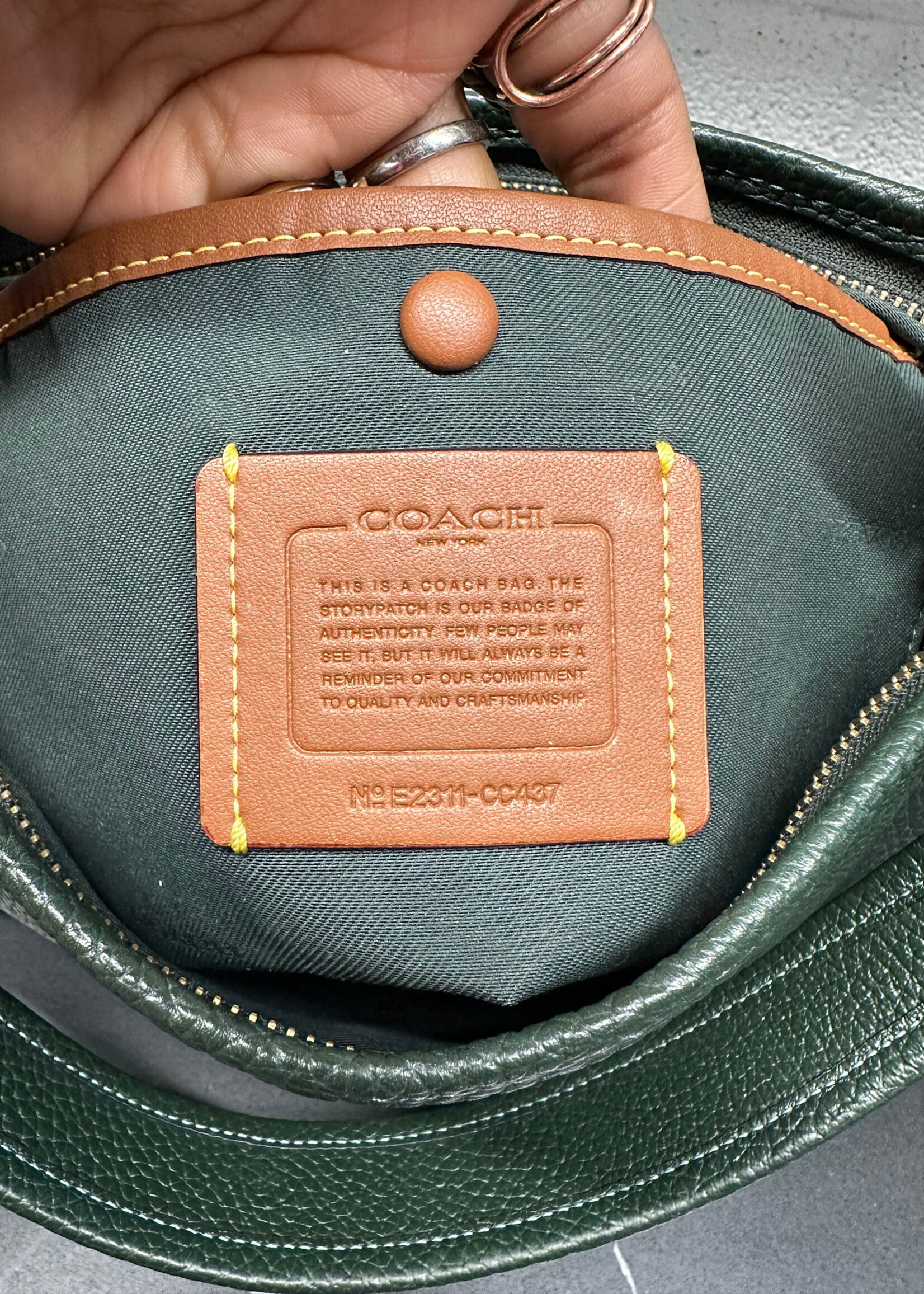 Coach Dark Green 'Cary' Handbag