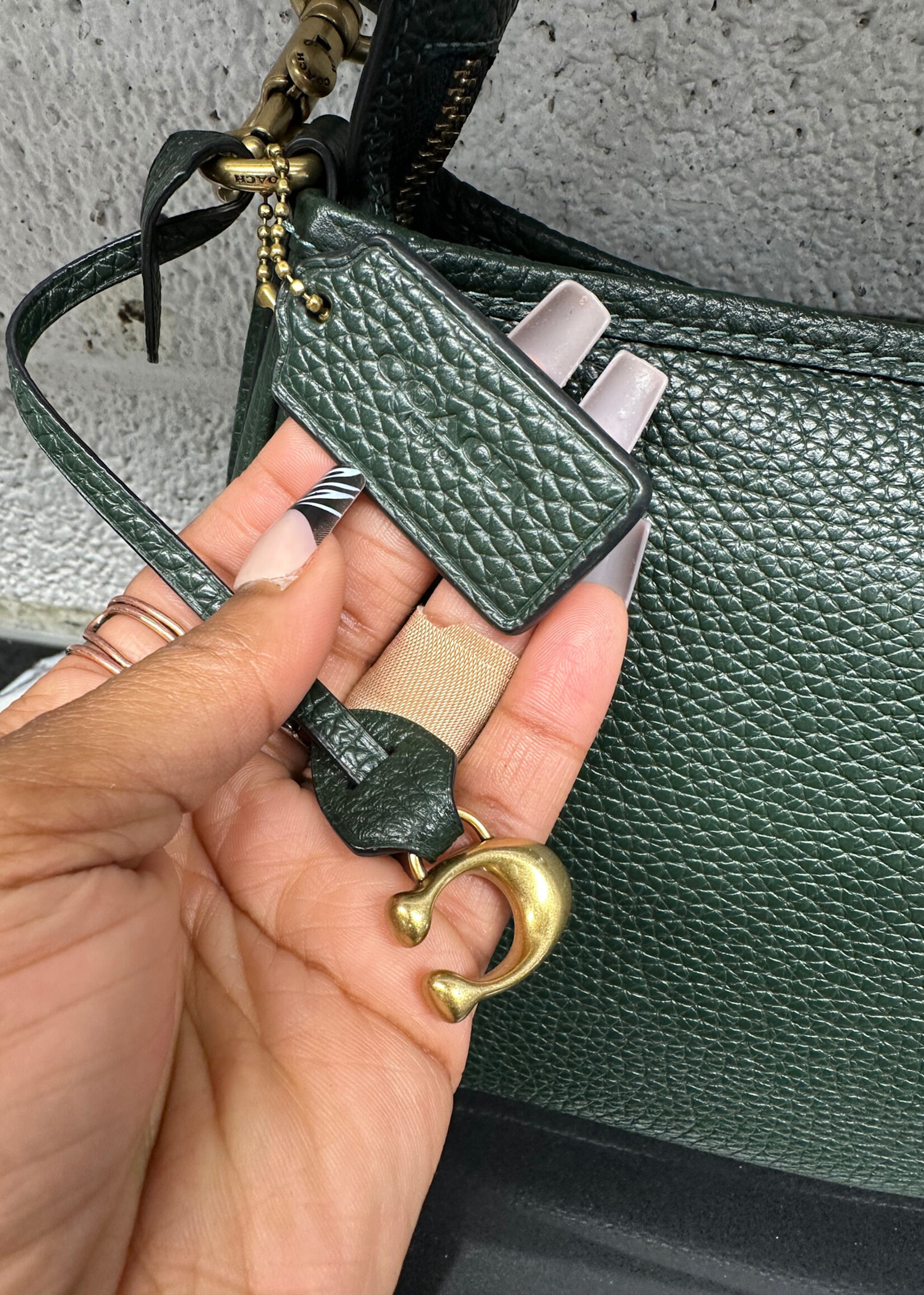 Coach Dark Green 'Cary' Handbag