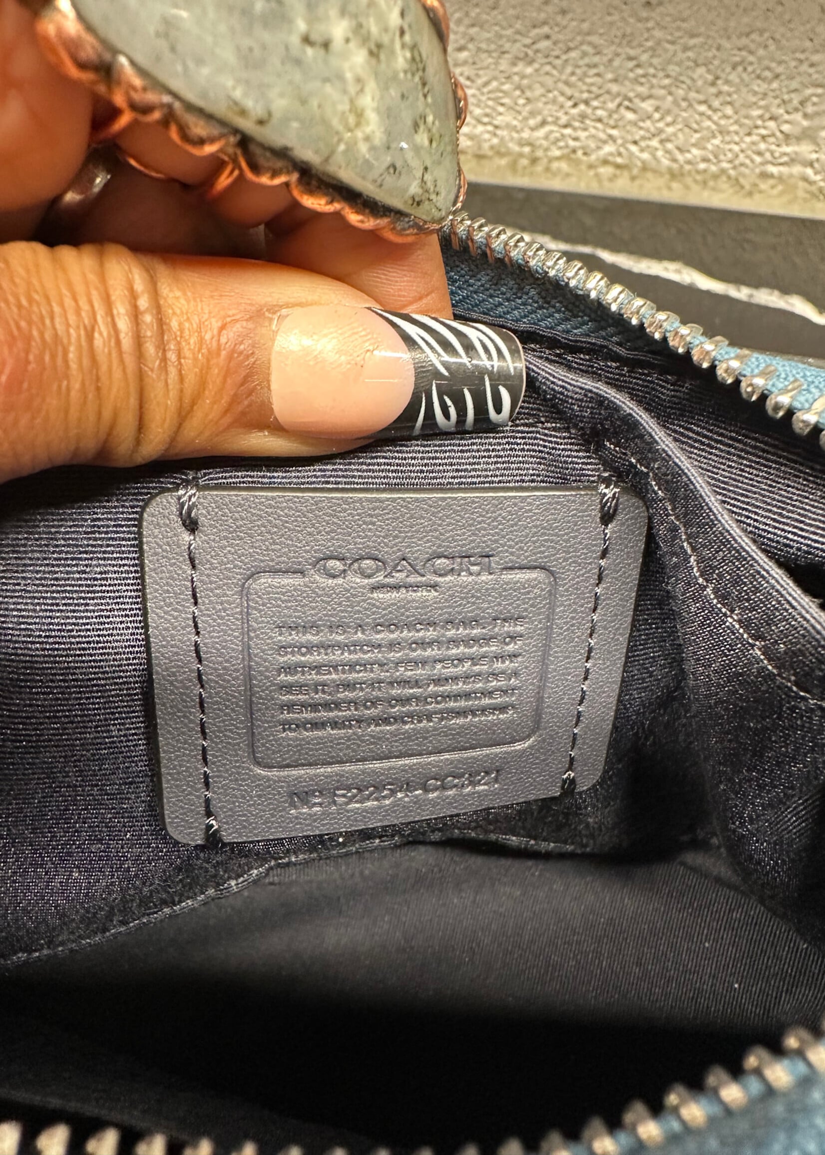 Coach Light Blue Leather Crossbody