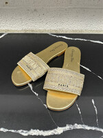 Dior Gold Crystal Flats 38/8